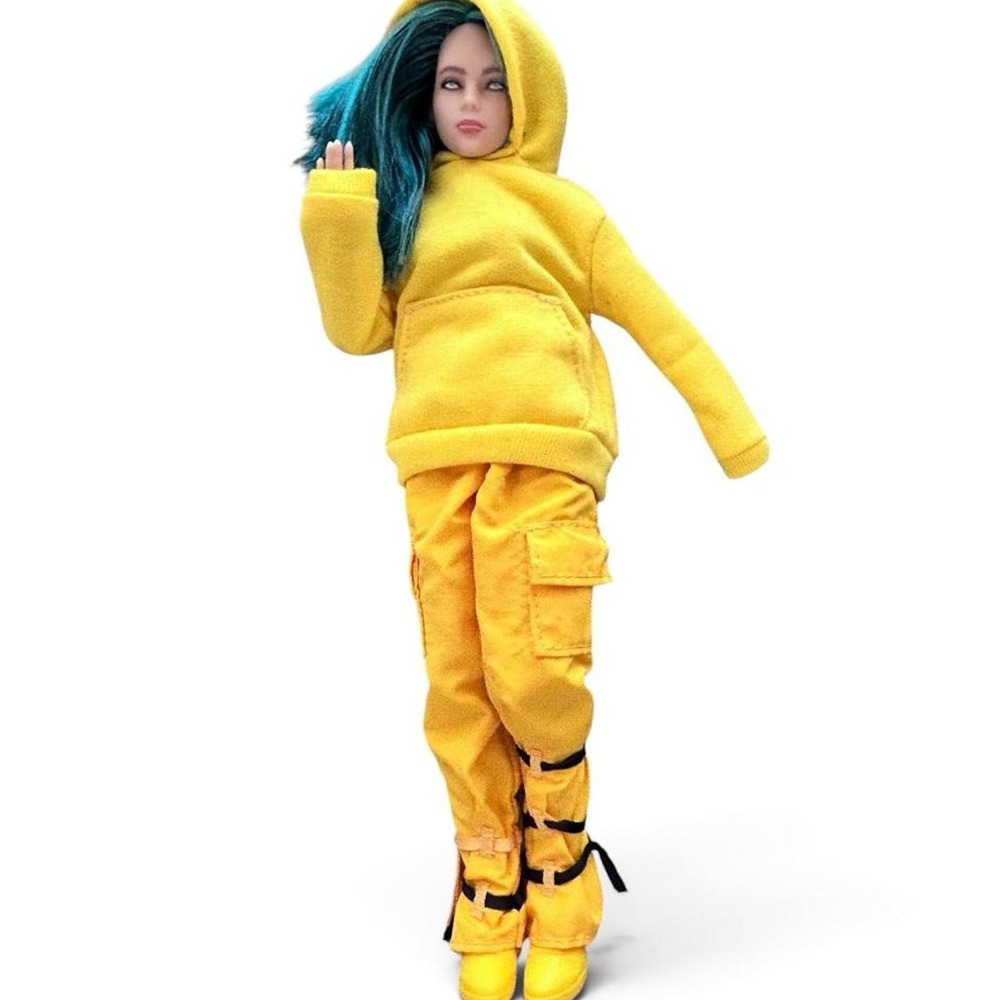 Billie Eilish Doll in Yellow Hoodie and Cargo Pants - 11' Posable Doll